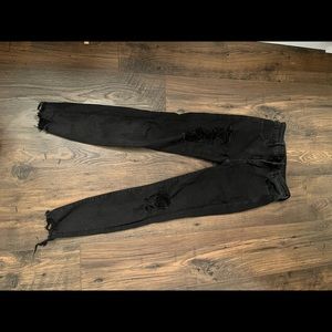 Black ripped skinny jeans size 0
